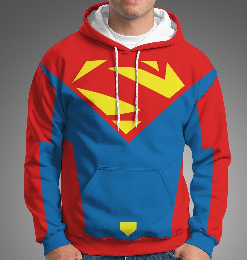 Jon Kents Superman Red and Blue Hoodie