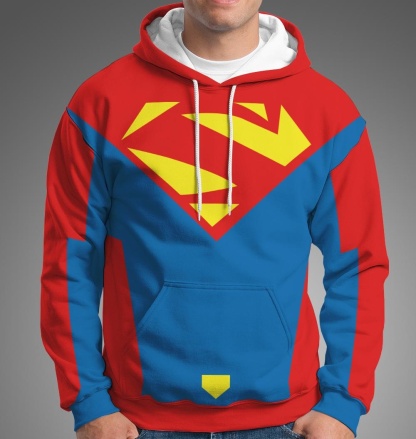 Jon Kents Superman Red and Blue Hoodie