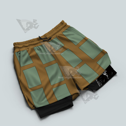 Jujutsu Kaisen Getou Suguru Yellow Men Compression Gym Short