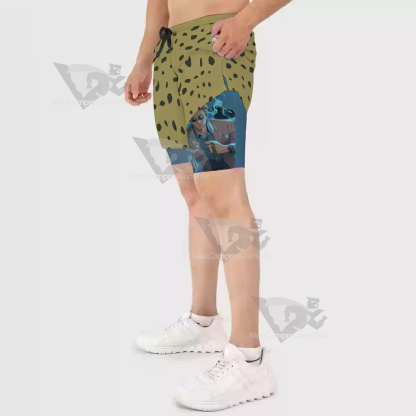 Jujutsu Kaisen Nanami Kento Yellow Men Compression Gym Short-MensCompressionShirt