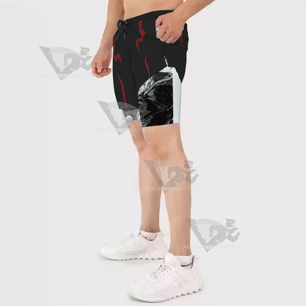 Jujutsu Kaisen Ryoumen Sukuna Black Men Compression Gym Short