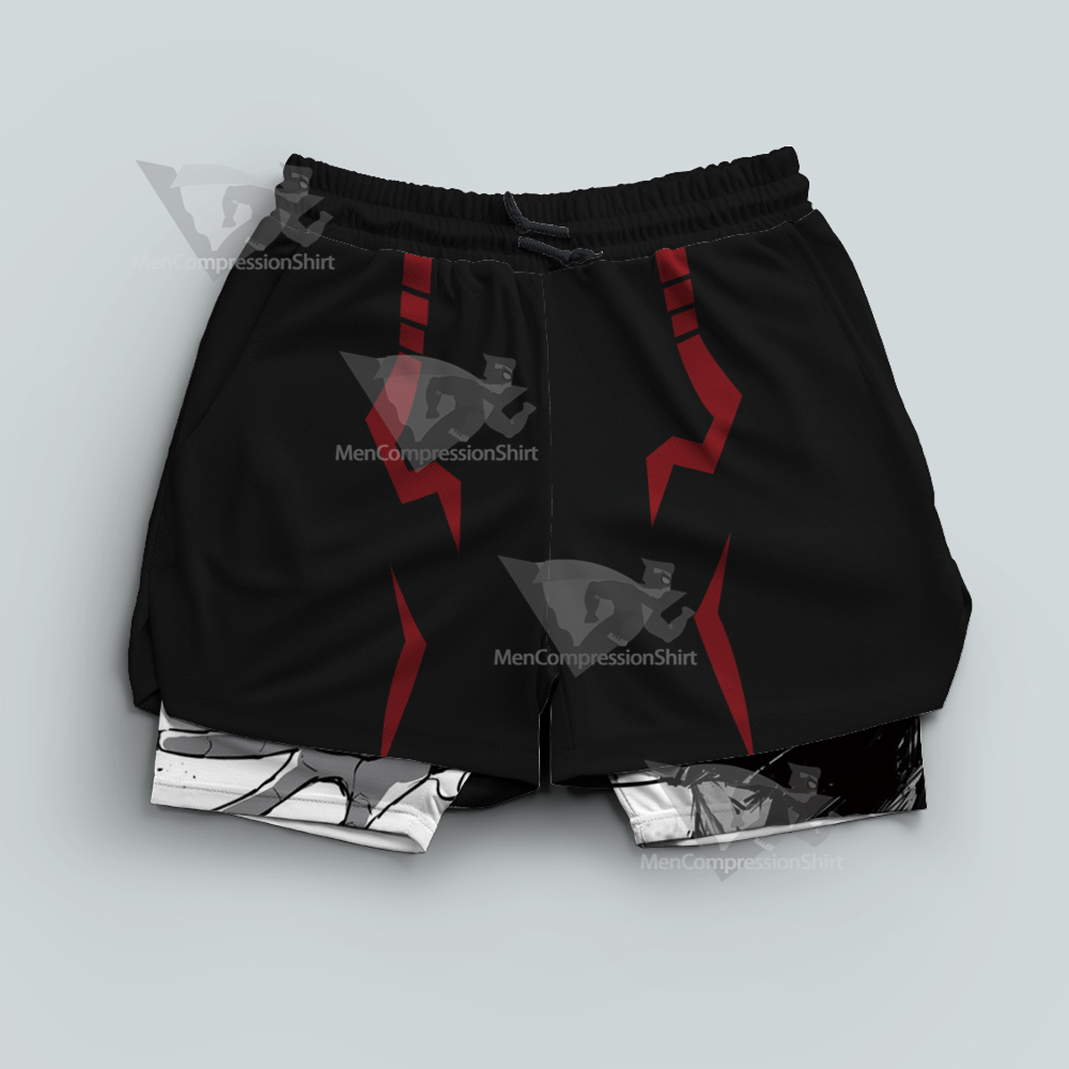 Jujutsu Kaisen Ryoumen Sukuna Black Men Compression Gym Short
