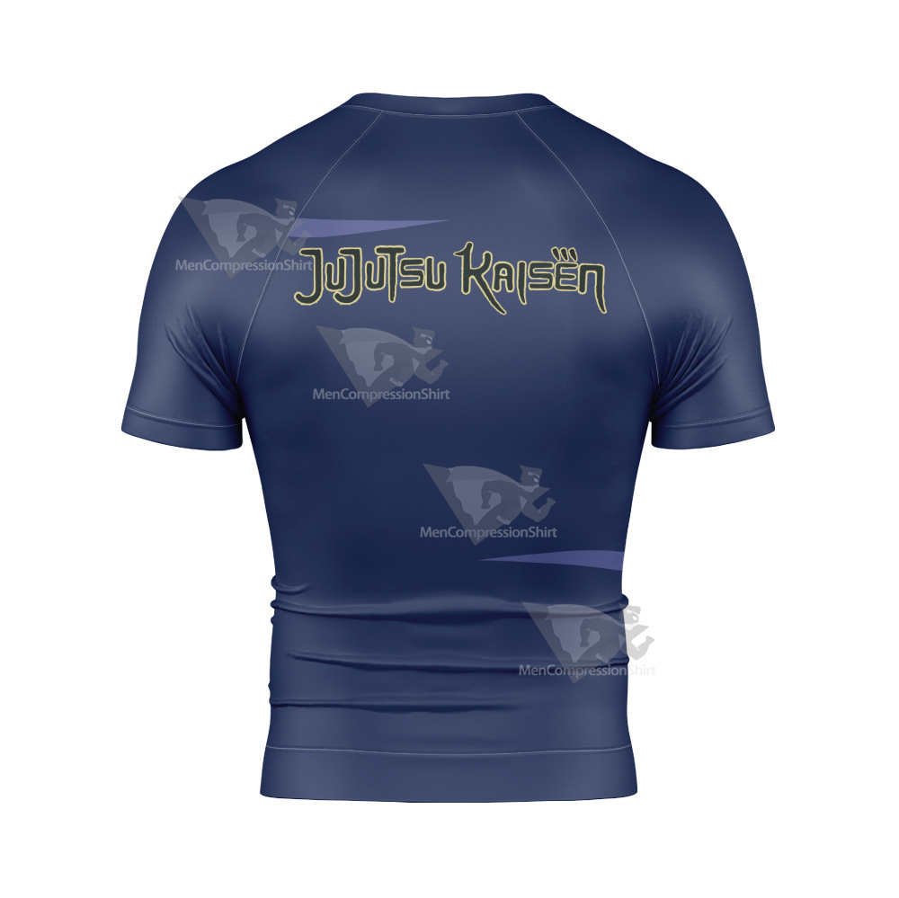 Jujutsu Kaisen Toge Inumaki Blue Short Sleeve Compression Shirt
