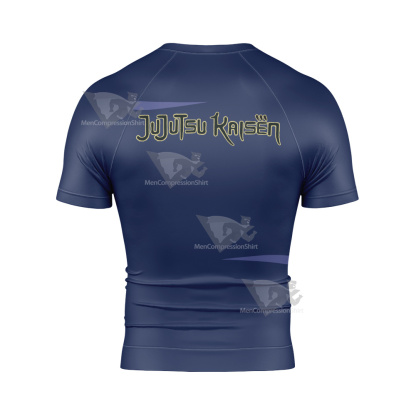 Jujutsu Kaisen Toge Inumaki Blue Short Sleeve Compression Shirt