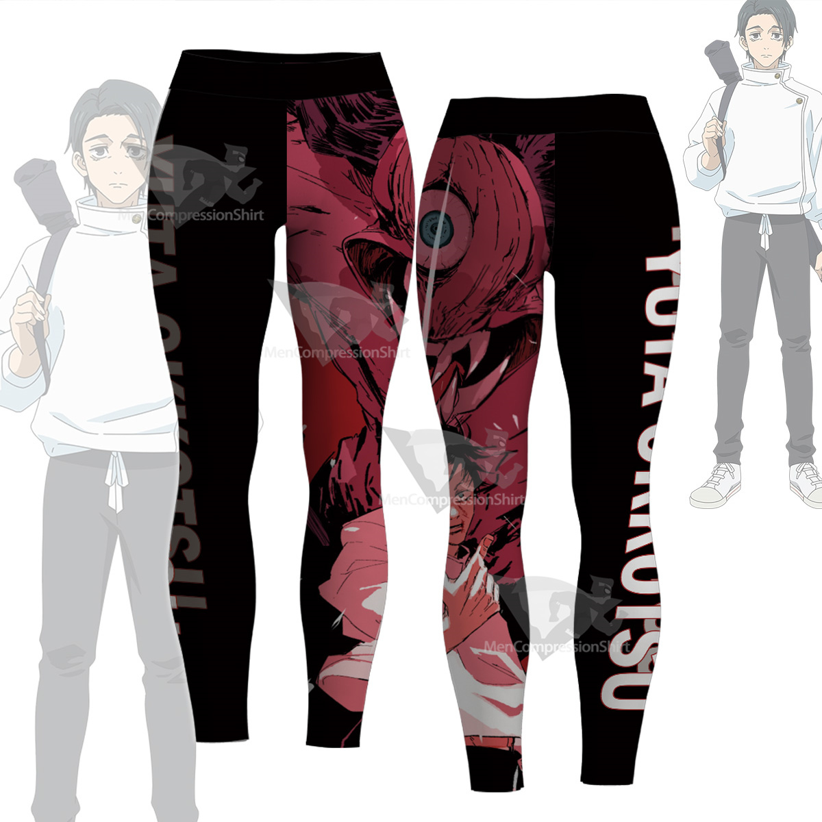 Jujutsu Kaisen Yuta Okkotsu Black Women Compression Legging