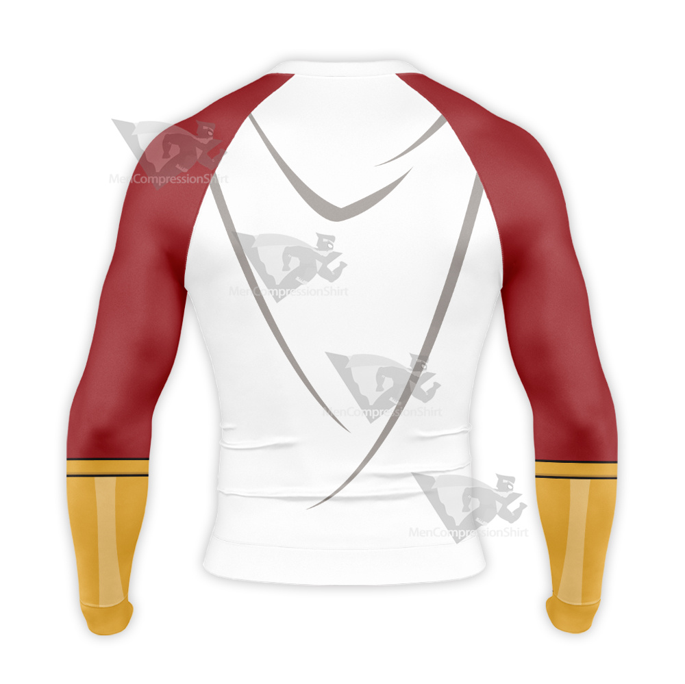 Justice League Action Shazam Red Cosplay Long Sleeve Compression Shirt