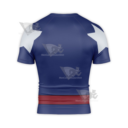 Justice League Action Stargirl Blue Cosplay Short Sleeve Compression Shirt