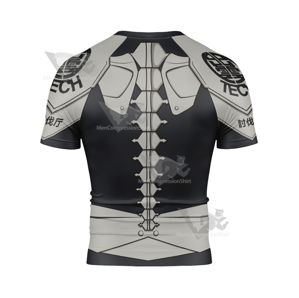 Kaiju No 8 Kafka Hibino Black Cosplay Short Sleeve Compression Shirt