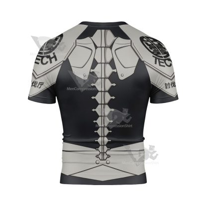 Kaiju No 8 Kafka Hibino Black Cosplay Short Sleeve Compression Shirt