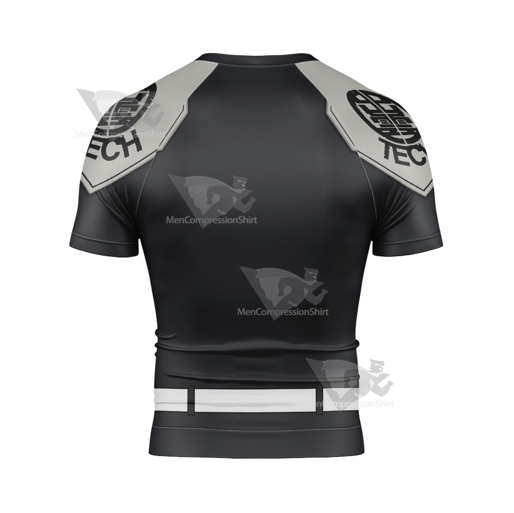 Kaiju No 8 Mina Ashiro Black Cosplay Short Sleeve Compression Shirt