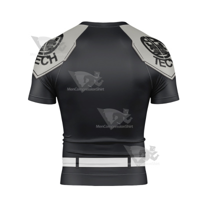 Kaiju No 8 Mina Ashiro Black Cosplay Short Sleeve Compression Shirt