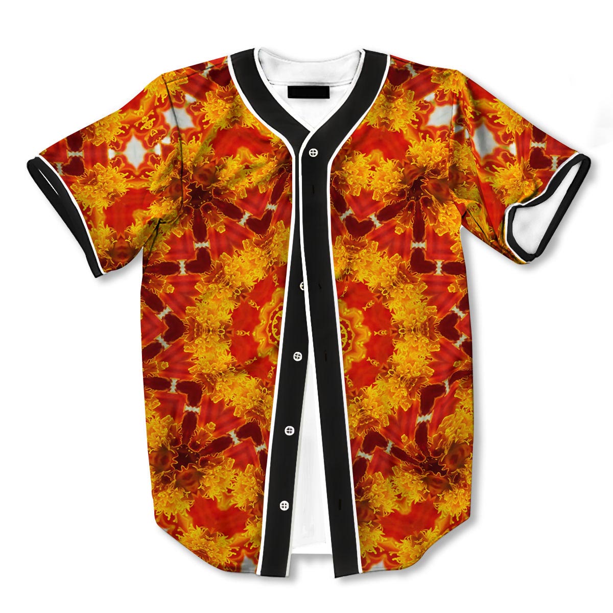 Kaleidoscope Orange 3d Print Full Size Baseball Jerseys
