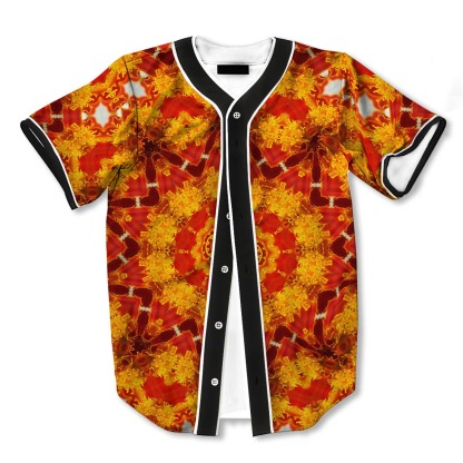 Kaleidoscope Orange 3d Print Full Size Baseball Jerseys