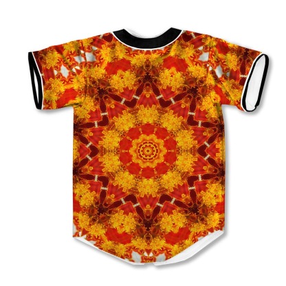 Kaleidoscope Orange 3d Print Full Size Baseball Jerseys