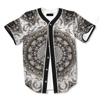Kaleidoscope White 3d Print Full Size Baseball Jerseys