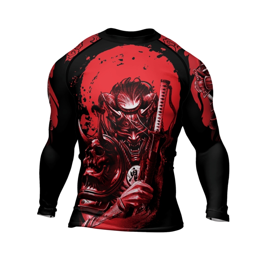 Katana Master Samurai Swordplay Mens Long Sleeve Compression Shirt