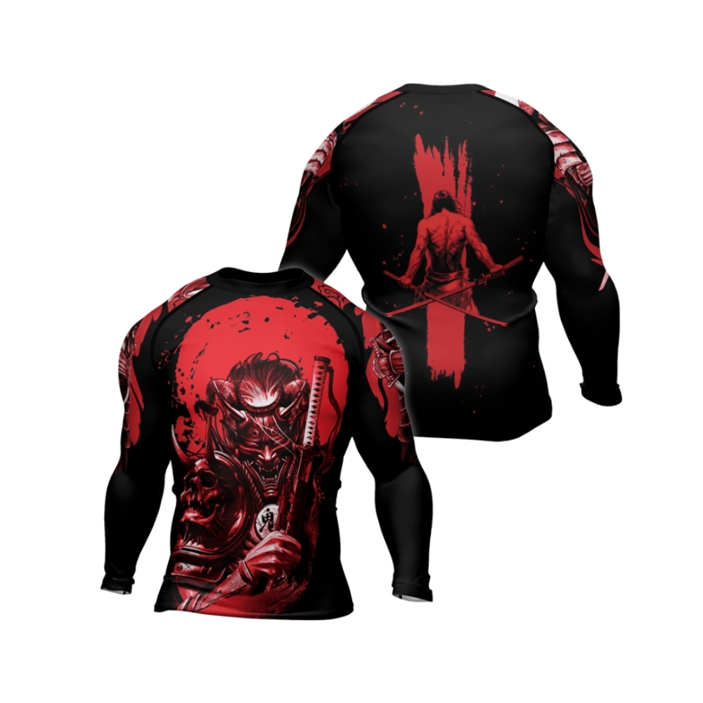 Katana Master Samurai Swordplay Mens Long Sleeve Compression Shirt