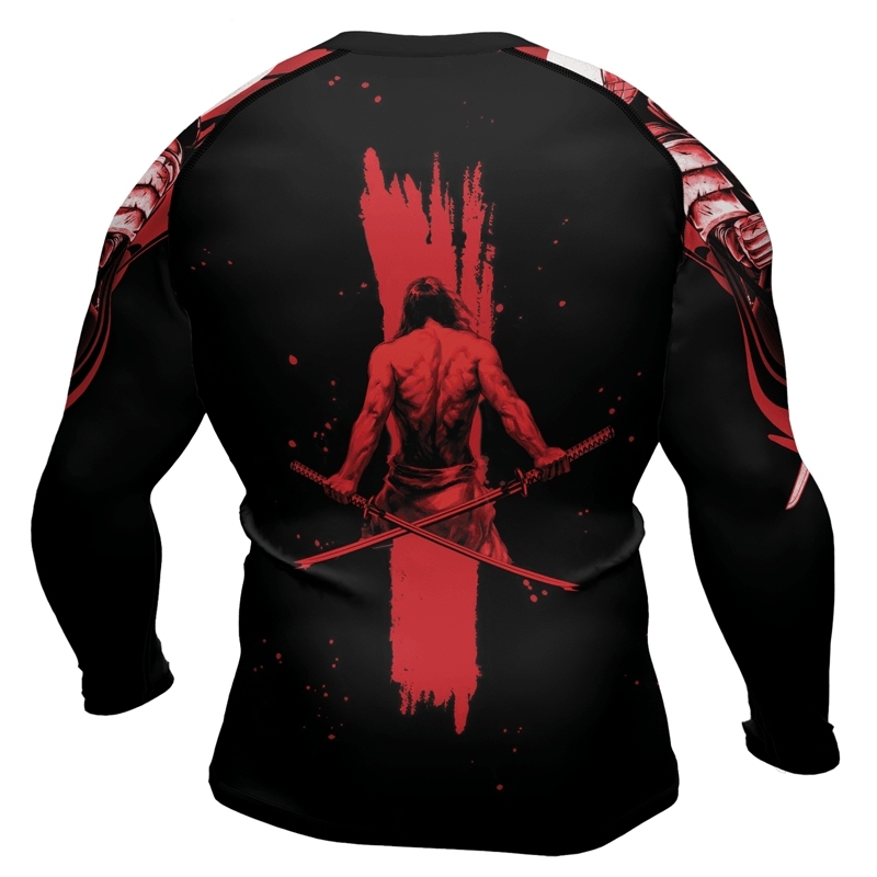 Katana Master Samurai Swordplay Mens Long Sleeve Compression Shirt