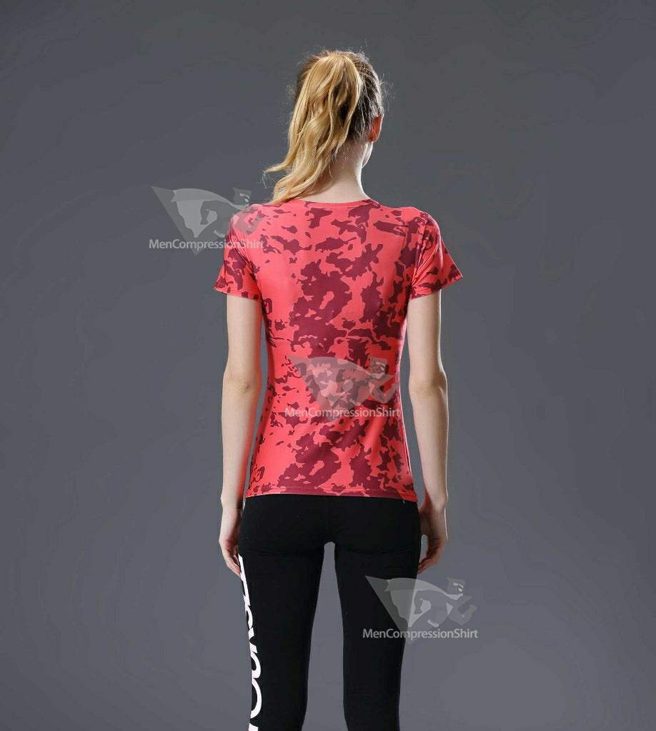 Kent Gym Red Compression Shirt For Women