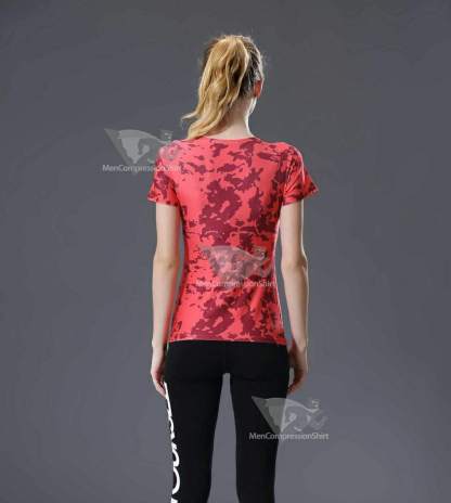 Kent Gym Red Compression Shirt For Women