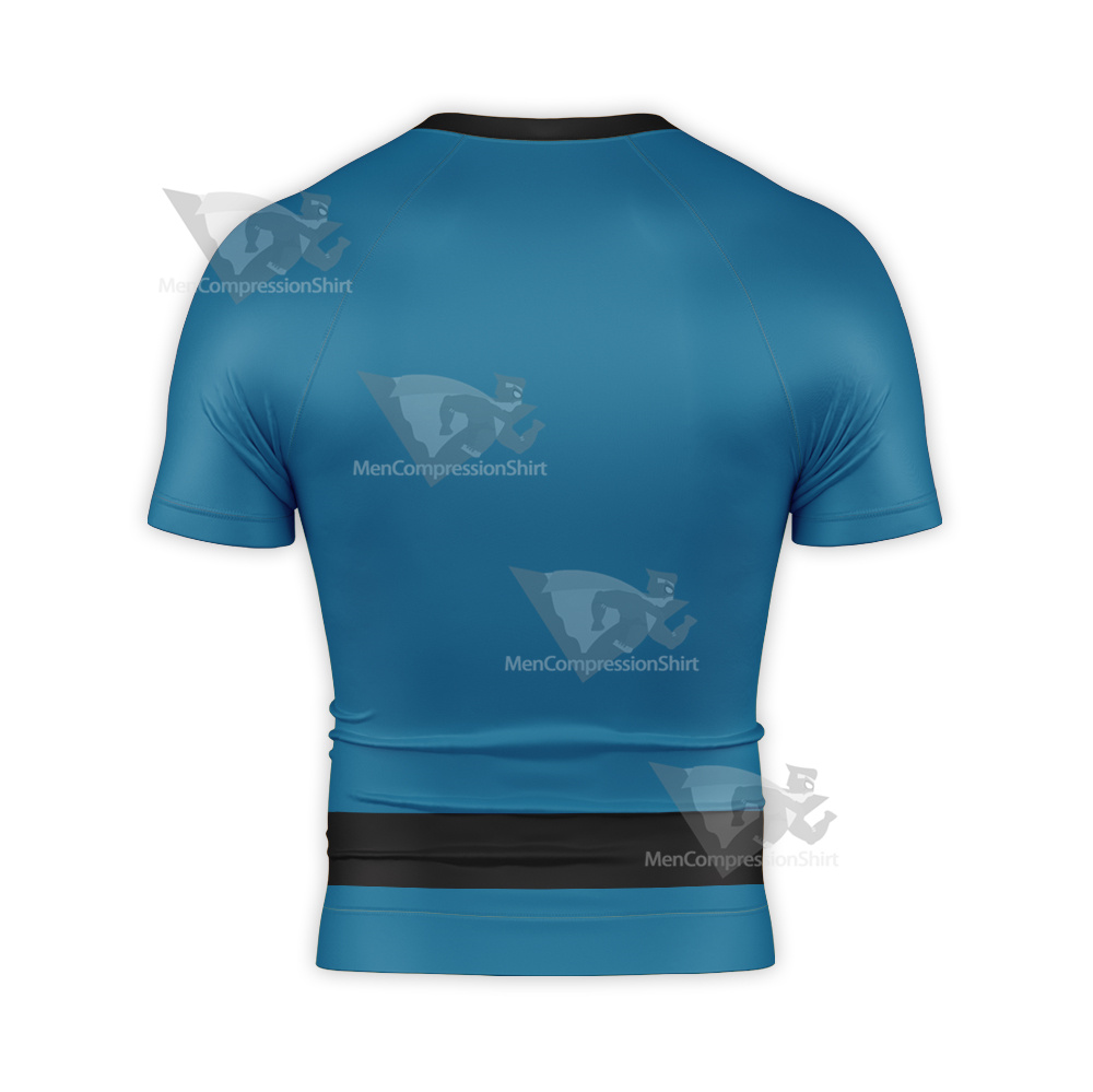 Kim Possible Dr Drakken Blue Cosplay Short Sleeve Compression Shirt
