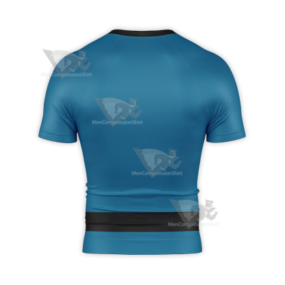 Kim Possible Dr Drakken Blue Cosplay Short Sleeve Compression Shirt