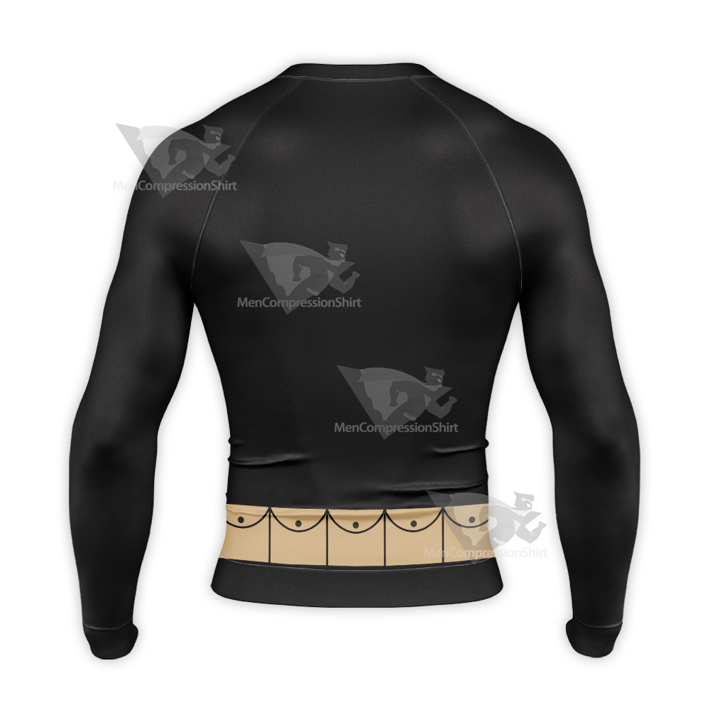 Kim Possible Ron Stoppable Brown Belt Cosplay Long Sleeve Compression Shirt
