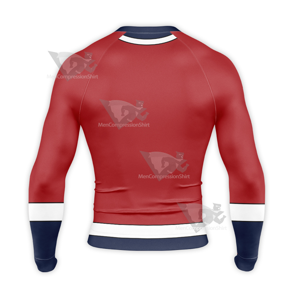 Kim Possible Ron Stoppable Red Cosplay Long Sleeve Compression Shirt