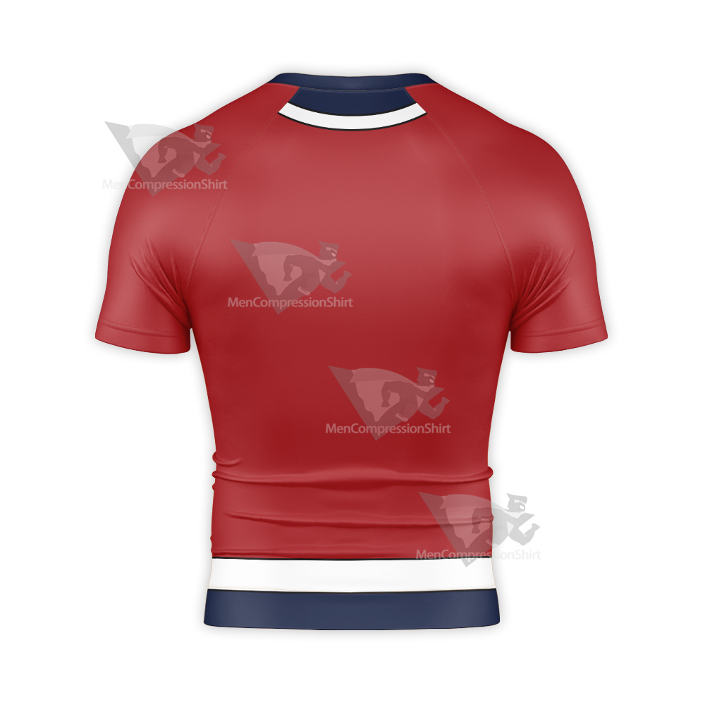 Kim Possible Ron Stoppable Red Cosplay Short Sleeve Compression Shirt