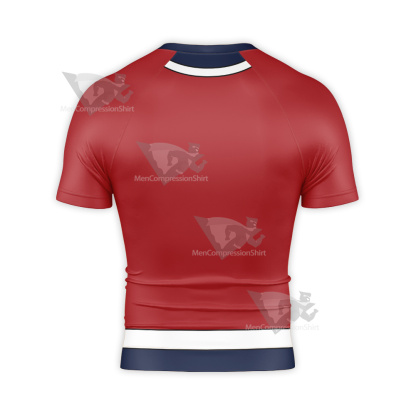 Kim Possible Ron Stoppable Red Cosplay Short Sleeve Compression Shirt