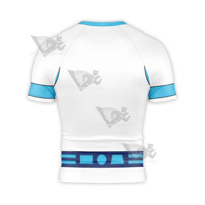 Kim Possible Shego Blue Cosplay Short Sleeve Compression Shirt