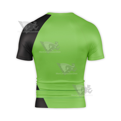 Kim Possible Shego Green Cosplay Short Sleeve Compression Shirt
