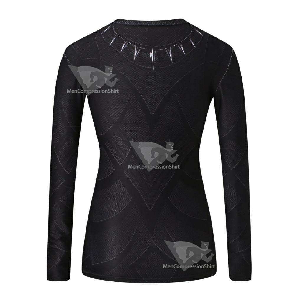 King Tchalla Long Sleeve Compression Shirt For Women