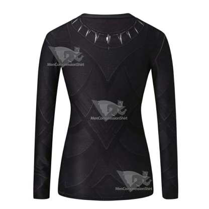 King Tchalla Long Sleeve Compression Shirt For Women