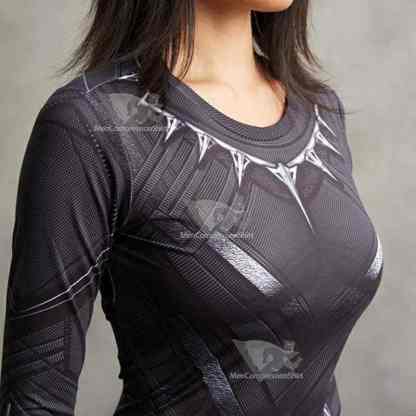 King Tchalla Long Sleeve Gym Compression Shirt For Women
