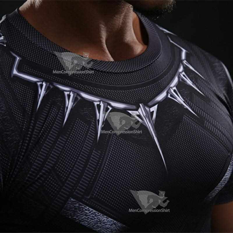 King Tchalla Short Sleeves Compression Shirt For Men