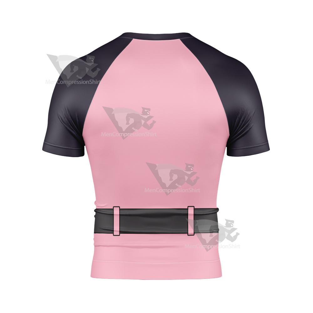 Kingdom Hearts Kairi Pink Cosplay Short Sleeve Compression Shirt