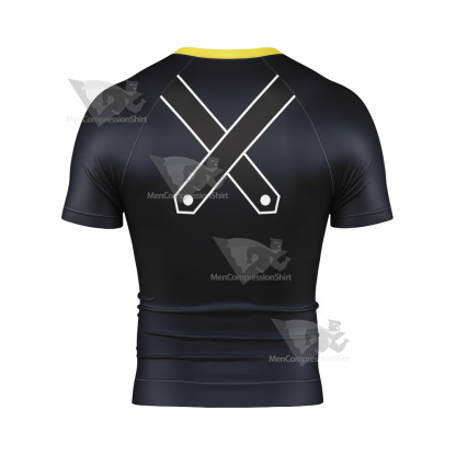 Kingdom Hearts Riku Yellow Cosplay Short Sleeve Compression Shirt
