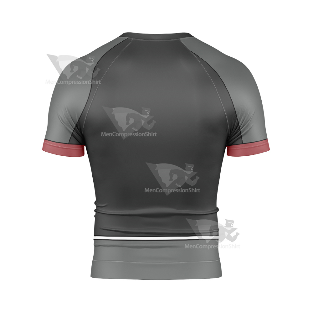 Kingdom Hearts Sora Grey Cosplay Short Sleeve Compression Shirt