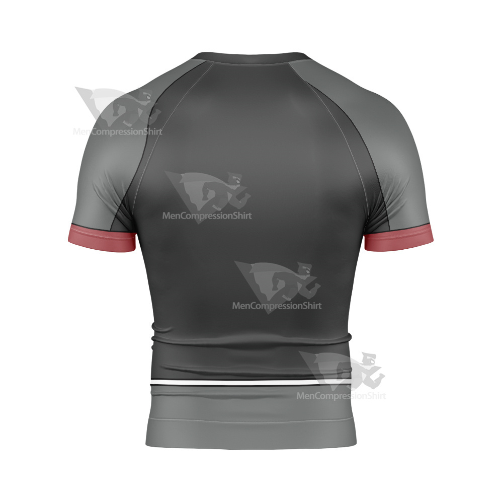 Kingdom Hearts Sora Grey Cosplay Short Sleeve Compression Shirt