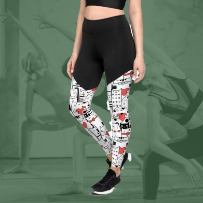 Kitties In Love Women Compression Legging