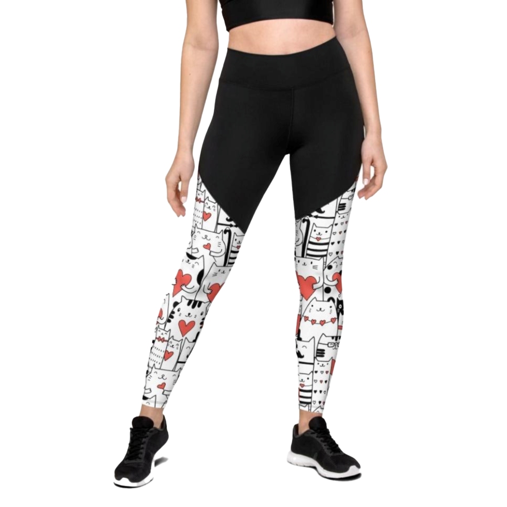Kitties In Love Women Compression Legging