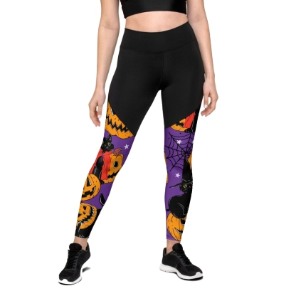 Kitty Loves Halloween Women Compression Legging