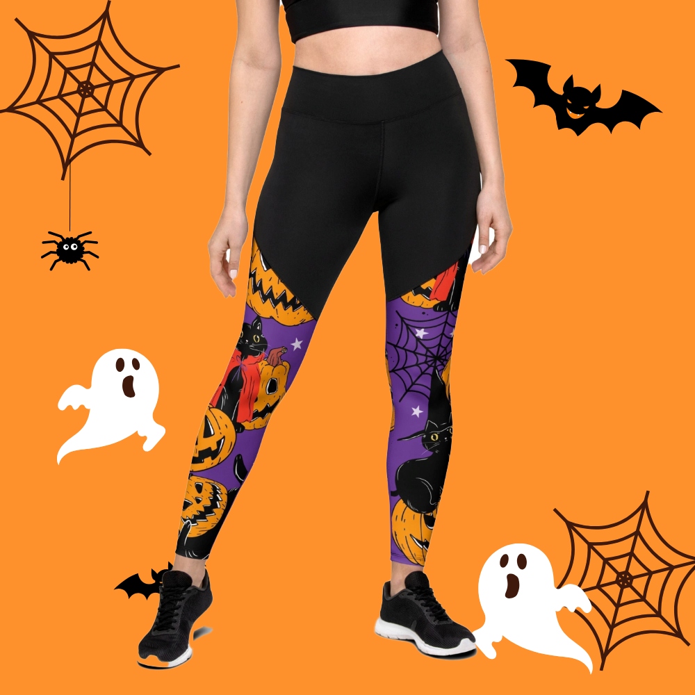 Kitty Loves Halloween Women Compression Legging