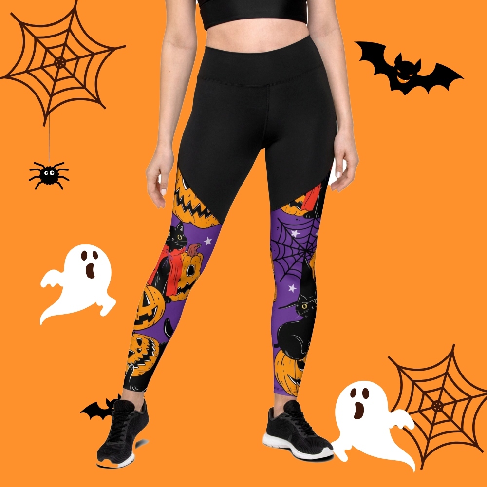 Kitty Loves Halloween Women Compression Legging