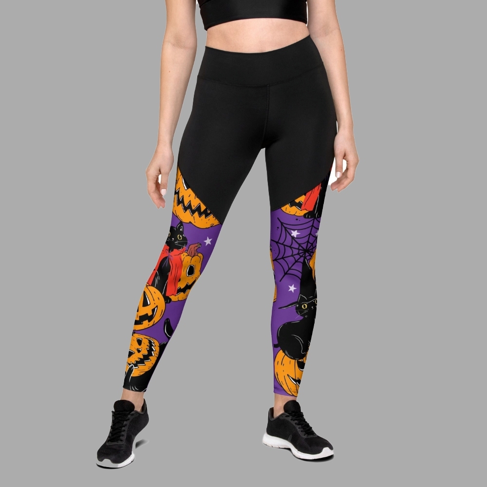 Kitty Loves Halloween Women Compression Legging