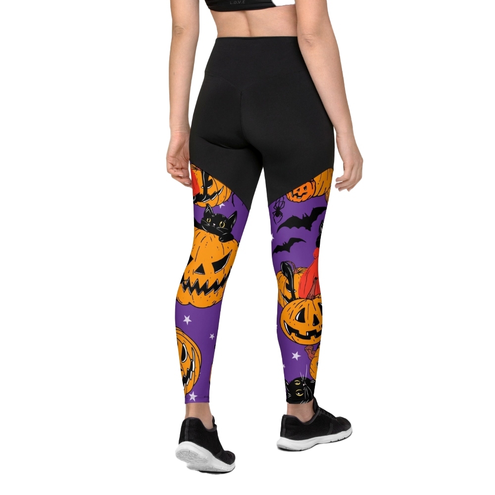 Kitty Loves Halloween Women Compression Legging