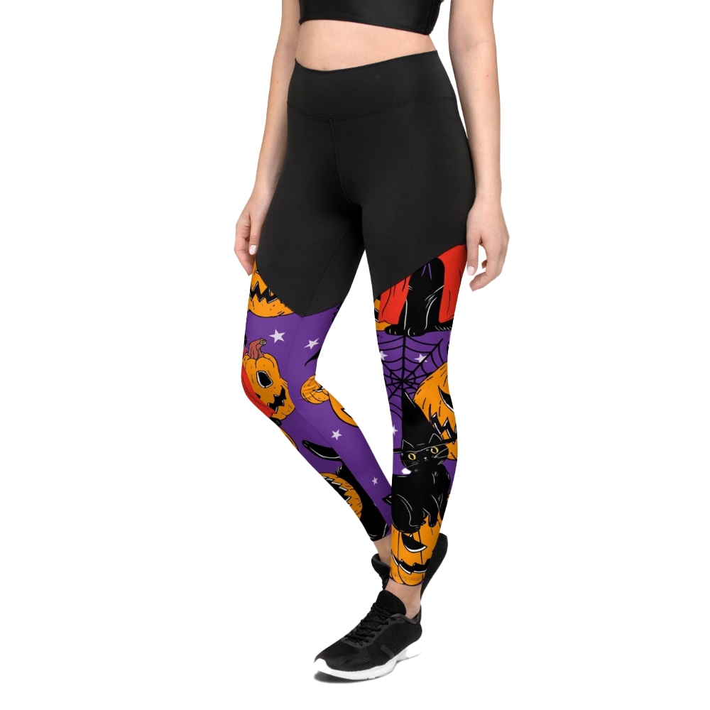 Kitty Loves Halloween Women Compression Legging