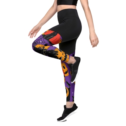 Kitty Loves Halloween Women Compression Legging