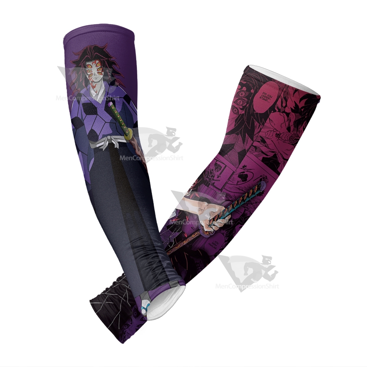 Kokushibou Demon Slayer Purple Compression Arm Sleeve